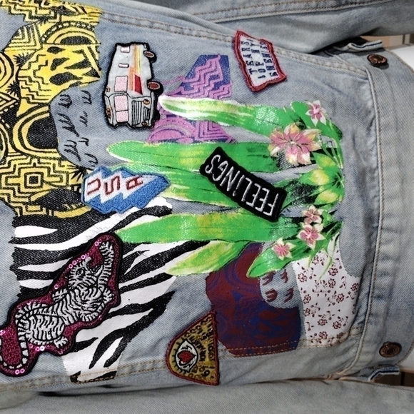 BOHO Denim Jacket Medium - Picture 6 of 16